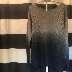 AE Ombré sweater; grey to black